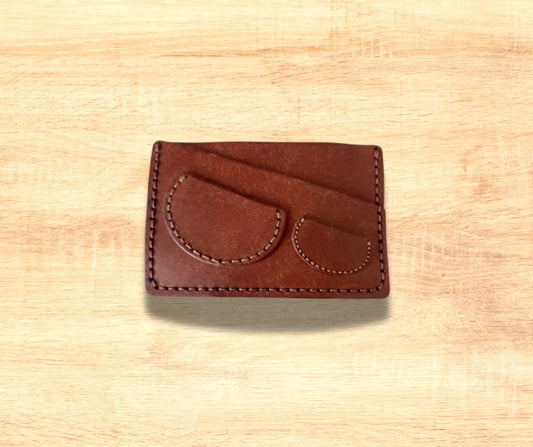 Golf EDC Wallet.Handmade Premium Leather Handstiched. Custom Gold or Silver Embossed.