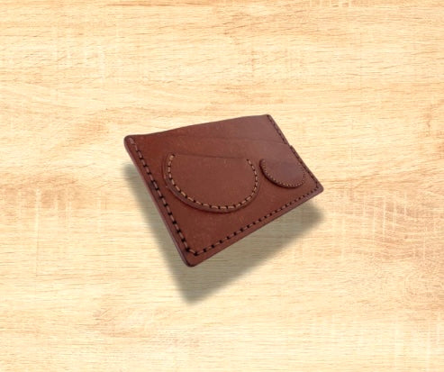 Golf EDC Wallet.Handmade Premium Leather Handstiched. Custom Gold or Silver Embossed.